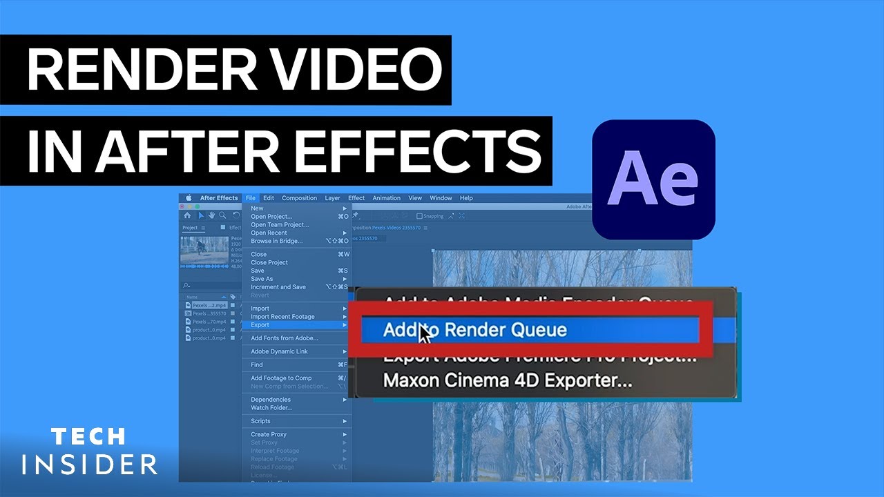 Как сделать рендеринг в After Effects