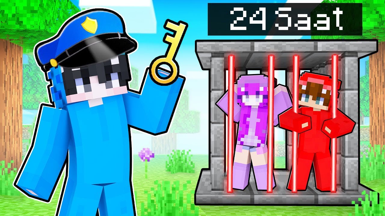 Arkadaşlarımı 24 SAAT Hapishaneye Kapattım! - Minecraft