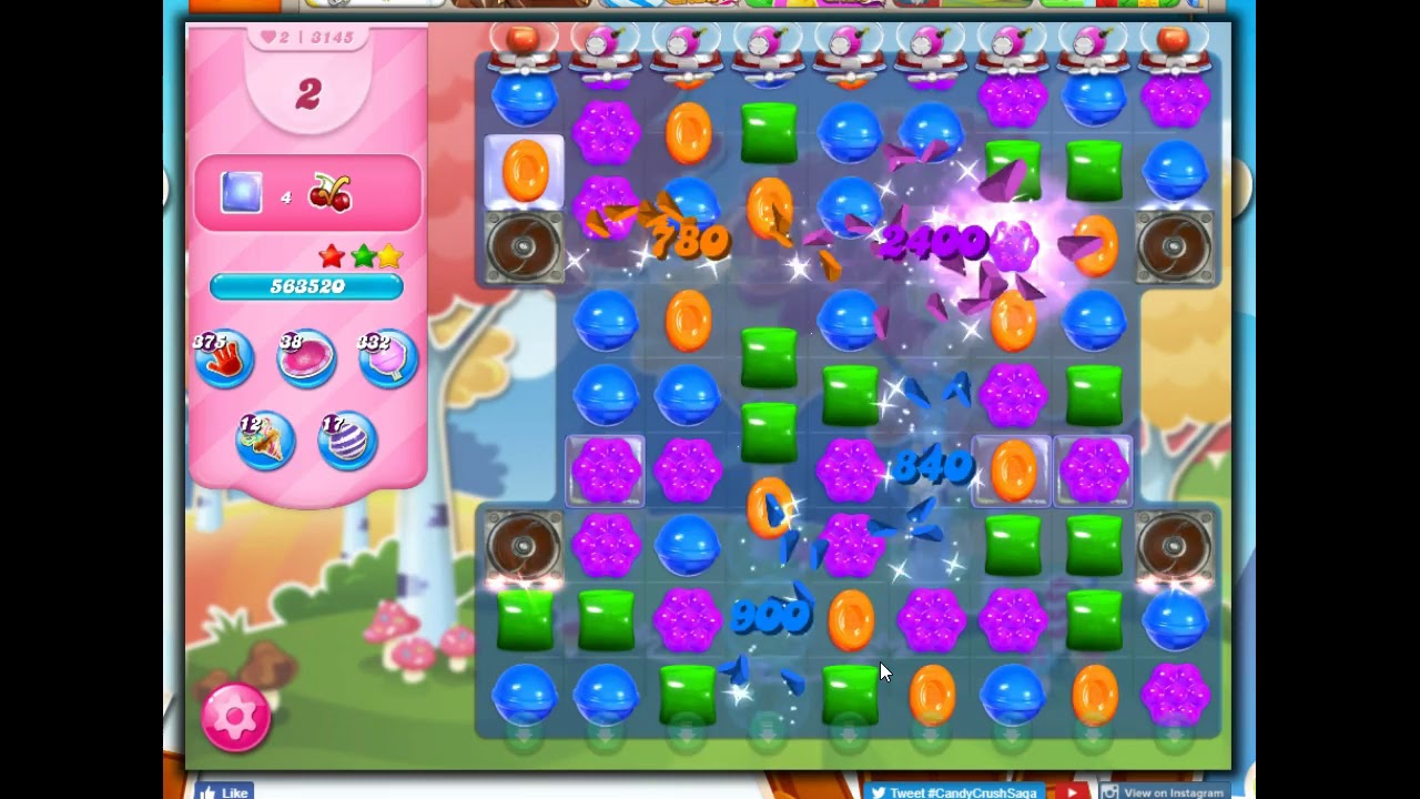 Candy Crush Level 3145 Talkthrough, 12 Moves 0 Boosters