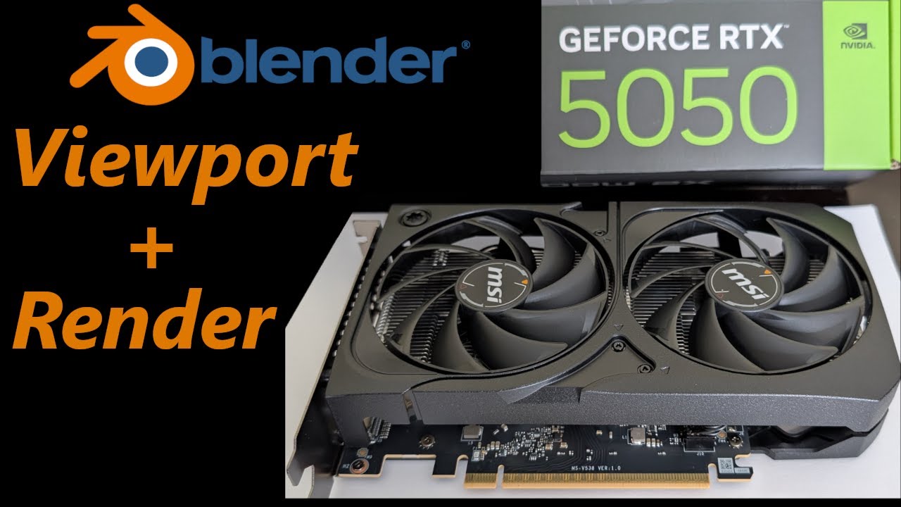Тест рендеринга и области просмотра Nvidia RTX 5050 Blender