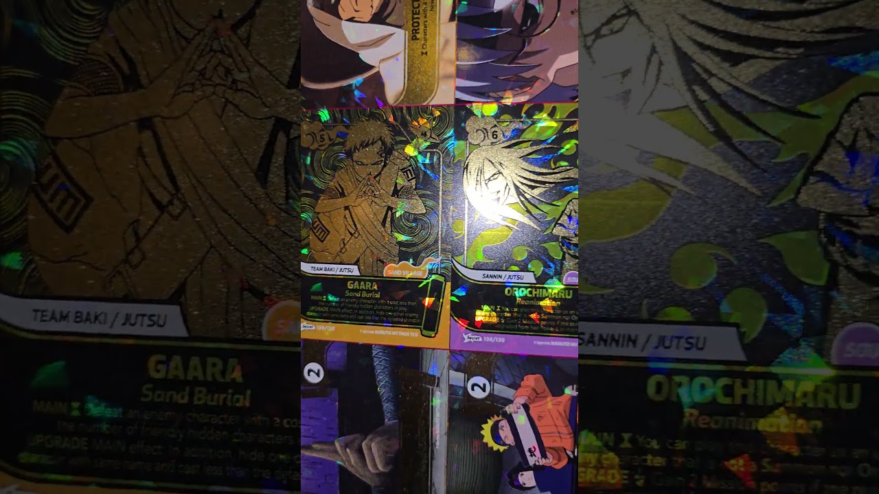 High rarity Naruto Mythos TCG cards  #narutomythos #naruto #animecards