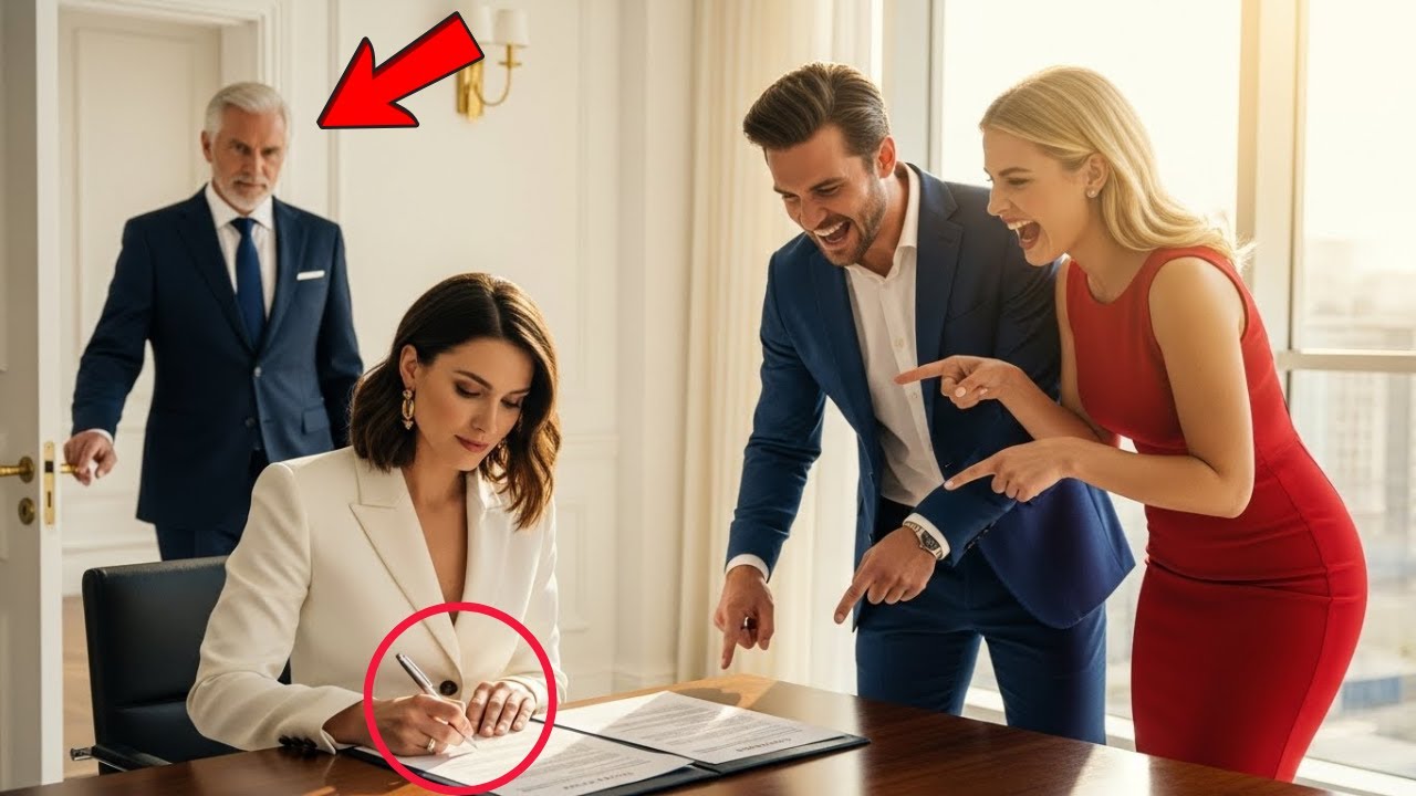 She Quietly Signed The Divorce Papers —Nobody Knew Her Billionaire Father Was Observing From The Bac