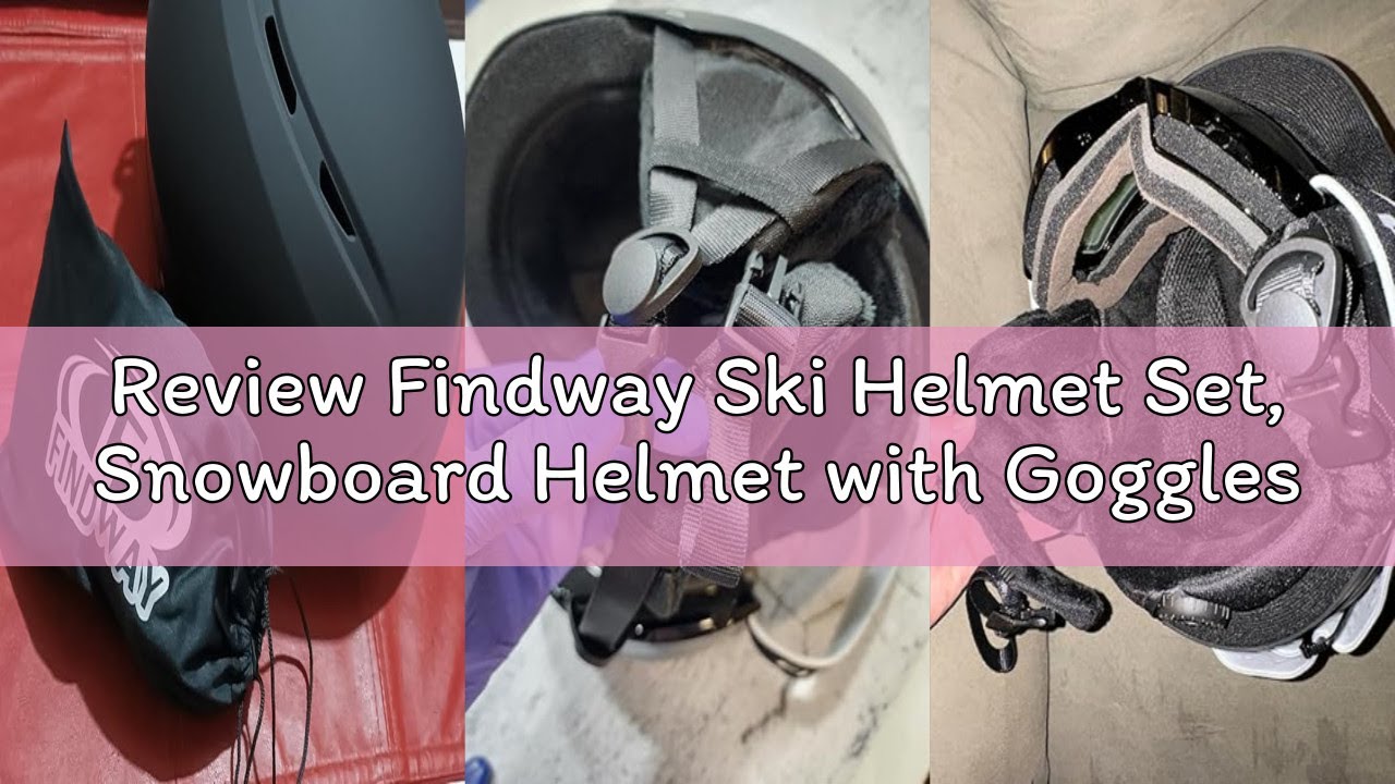 Review Findway Ski Helmet Set, Snowboard Helmet with Goggles for Adults [Shockproof] Safety Durable
