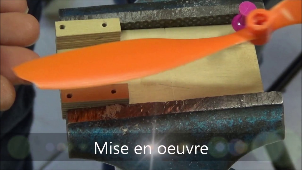 Réparation  d'une hélice indoor