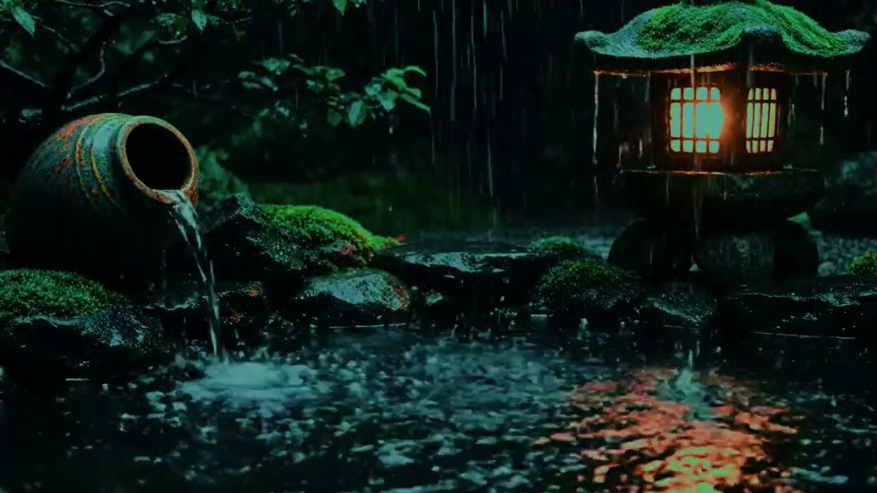 Night Rain Sounds for Sleeping 🌙 Calm Rain Ambience (10 Hours)