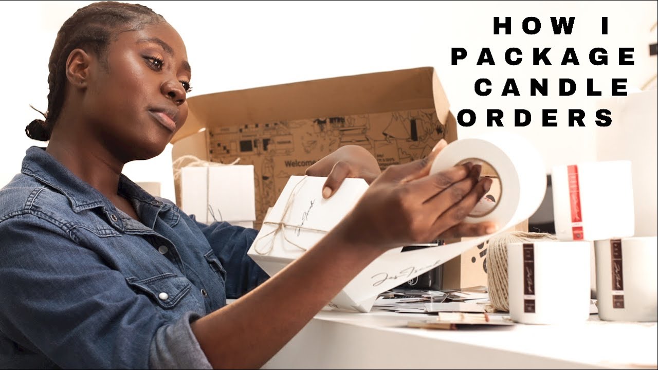 PACKAGE CANDLE ORDERS WITH ME |Where to get affordable packaging for small business.