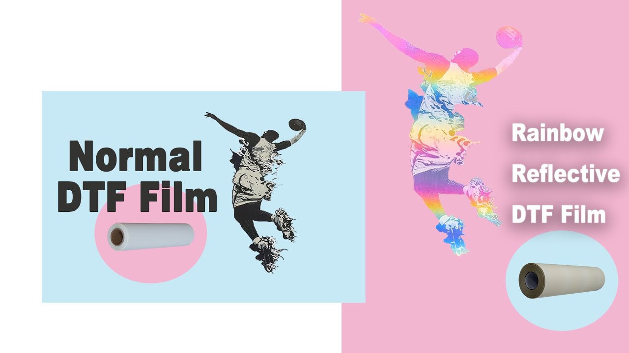 PrintWant Newest Rainbow Reflective DTF Pet Film.
