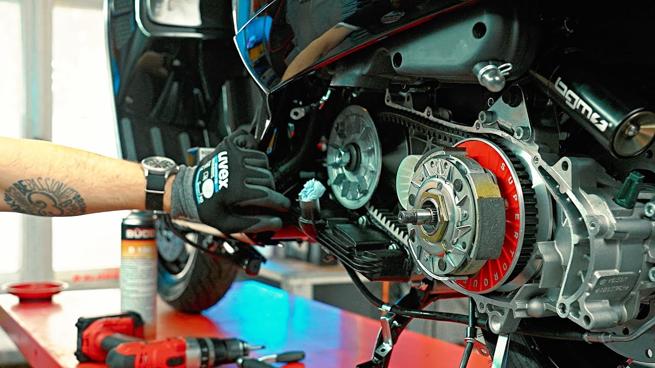 Vespa Gts 300 Ölwanne, Vario und Variodeckel schwarz - 69 Black Teil 2