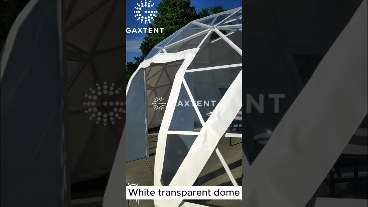 white transparent pvc dome tent is very beautiful!