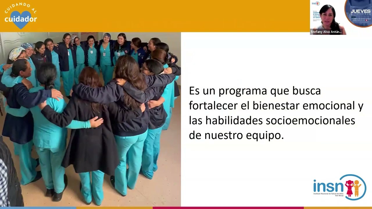 JUEVES CIENTÍFICOS:EL BIENESTAR DEL PERSONAL COMO ESTANDAR DE CALIDAD EN SALUD