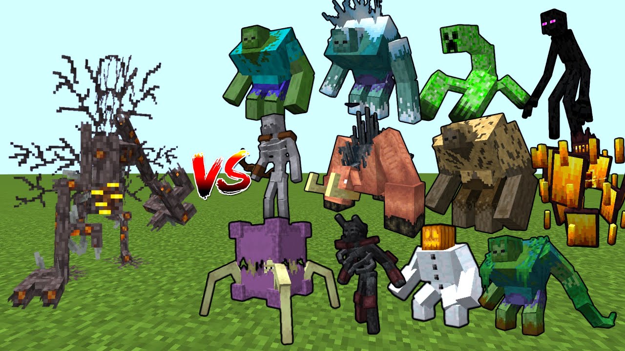 Mutant Creaking VS Mutant Mobs - Minecraft Mob Battle -