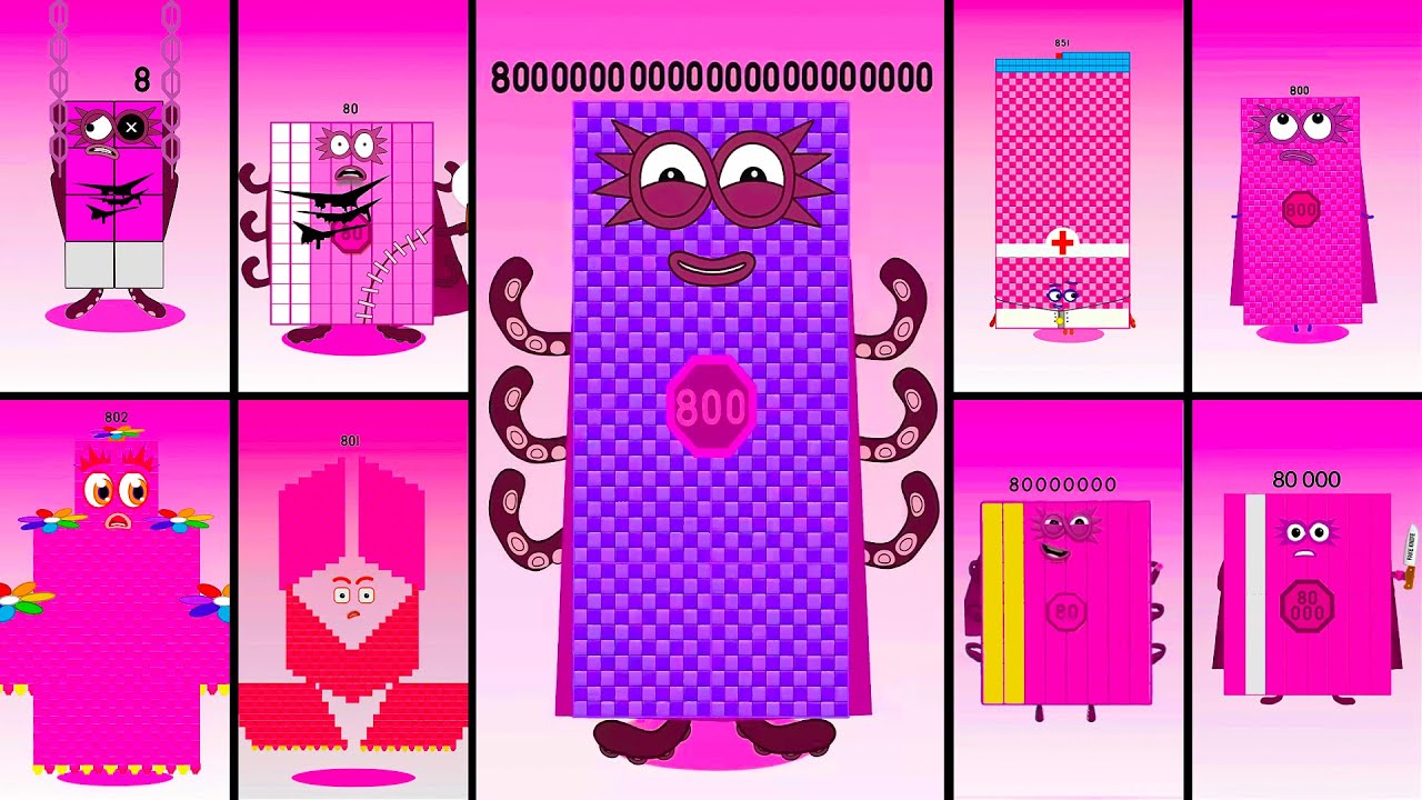 Sprunki OC ALL Numberblocks 08 - 80 000 000 000 000 | Compilation Incredibox #sprunki #numberblock