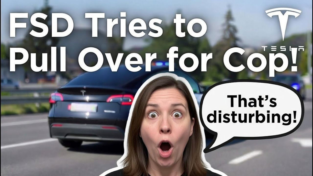 Tesla FSD Uber Ride: Mercer to Medina – I Had to Take Over for Police Pull-Over!
