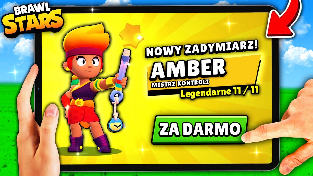 Odblokowałem ⚠️ OSTATNI LEGENDARNY ZADYMIARZ *AMBER* 🔥 (ZA DARMO) + JAK TO ZROBIĆ ✅ w Brawl Stars! 😱