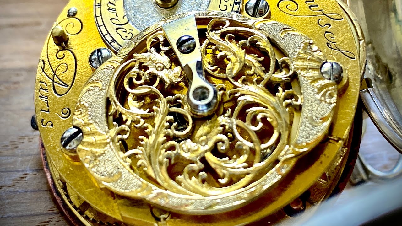 Restauration montre coq 1715 Nicolas Roussel Paris 18th montre gousset fusee watch pocket watch