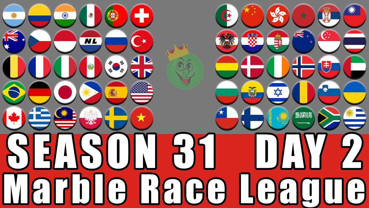 Marble Race League Season 31 Day 2 Marble Race in Algodoo / Marble Race King