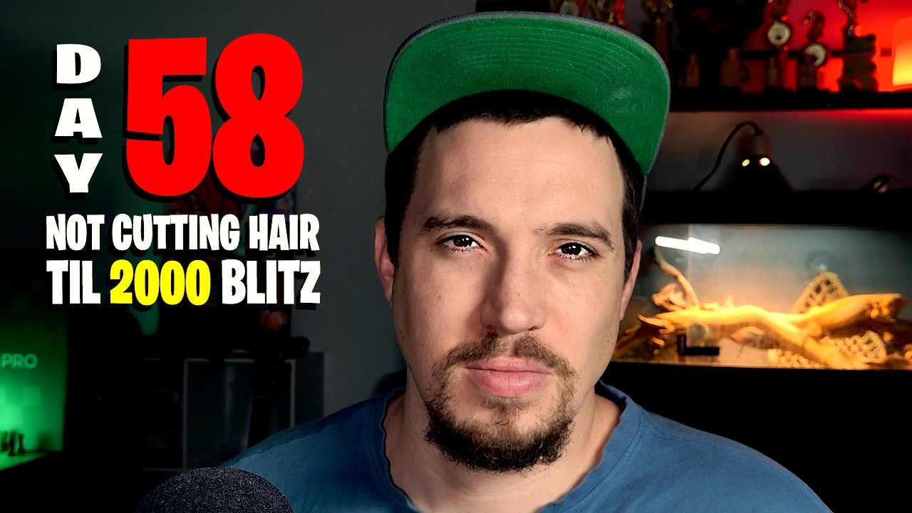 Day 58 of not cutting my hair till 2000 blitz on chess.com