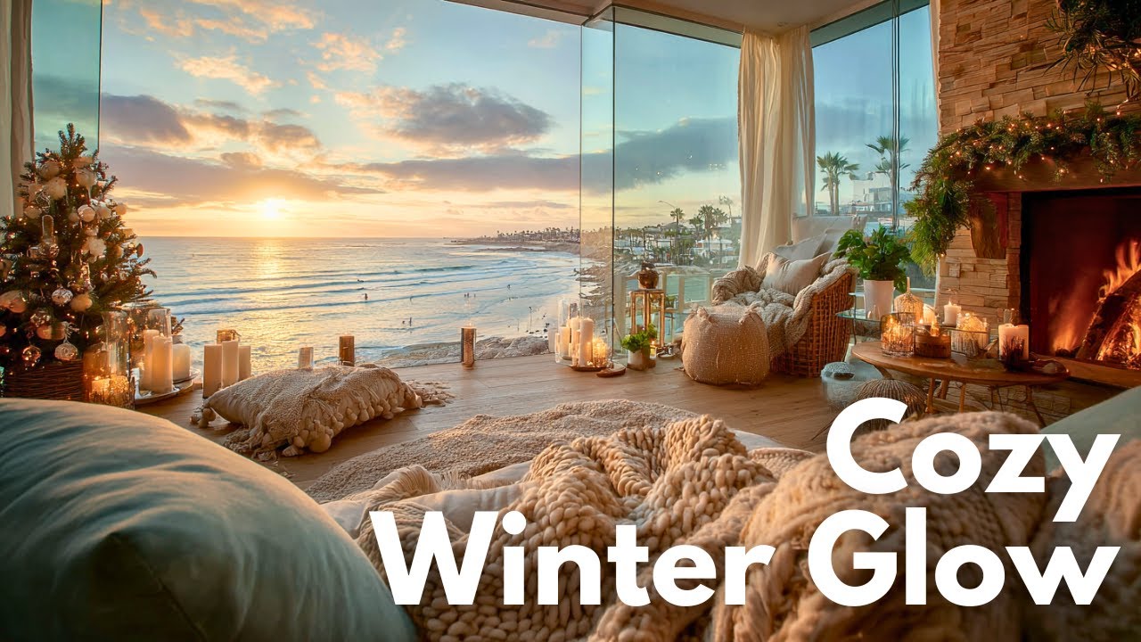 Cozy Winter Ocean View | Smooth Lounge Beats for Relax, Focus & Calm