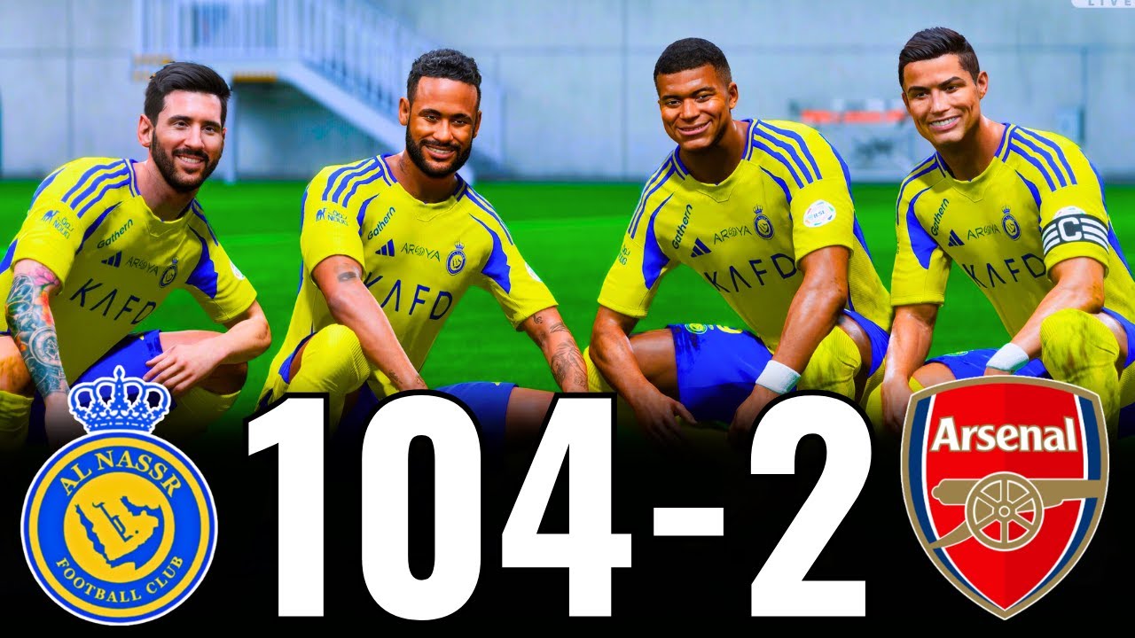 FC 25 -MESSI RONALDO NEYMAR & MBAPPE | ALL STARS | AL-NASSR 104-2 ARSENAL
