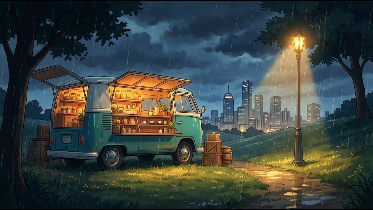 12 Hours 90's Chill Lofi 🌧️ Soft Rain Lofi Music for Study, Sleep & Relax ☕ Peaceful Night Vibes