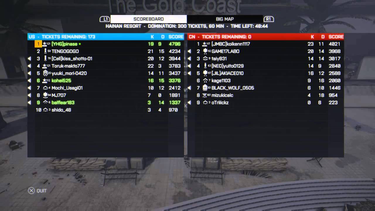 PS4 BF4 (pinase) 終わっても一人撃ってる！