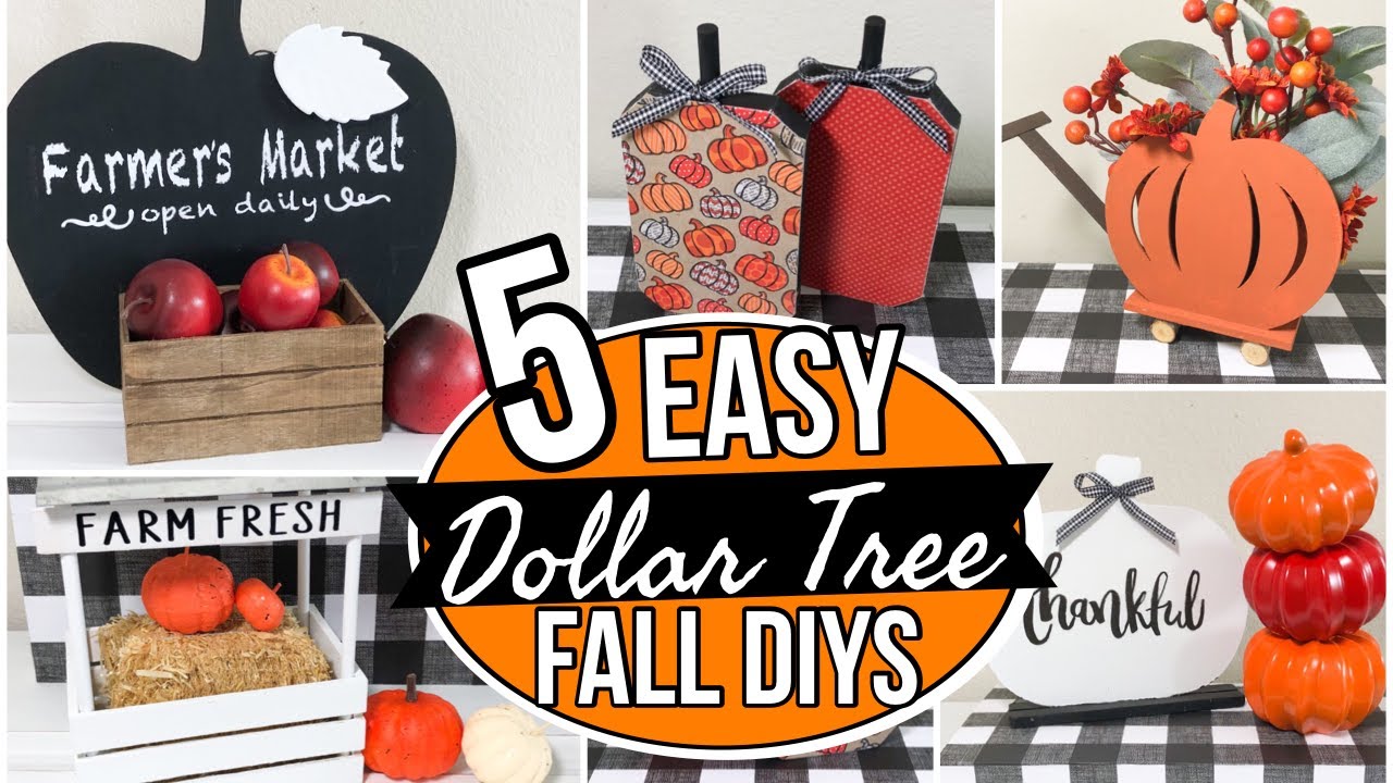 5 EASY DOLLAR TREE DIY FALL DECOR