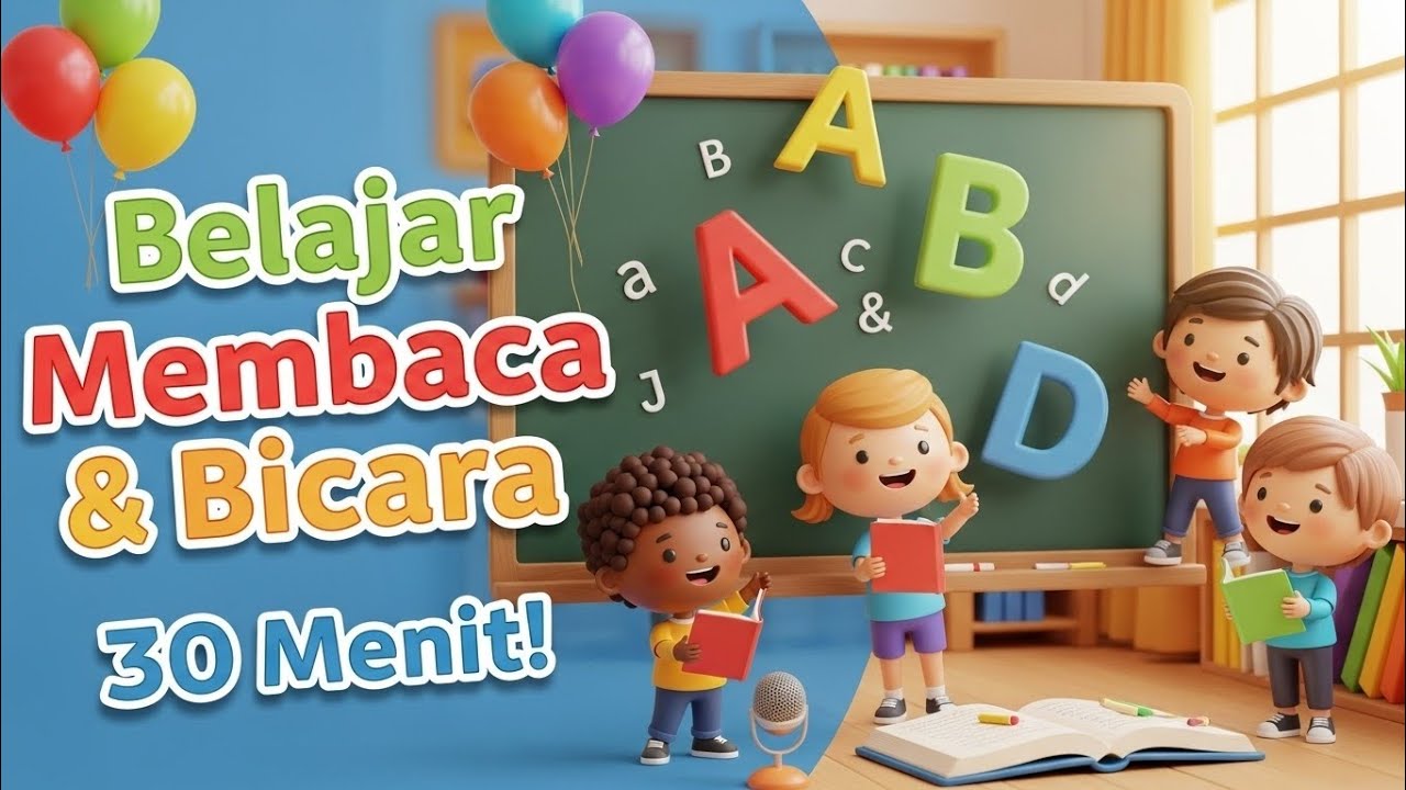 Belajar Membaca & Bicara Dalam 30 Menit! | Seru & Mudah Untuk Anak PAUD & SD