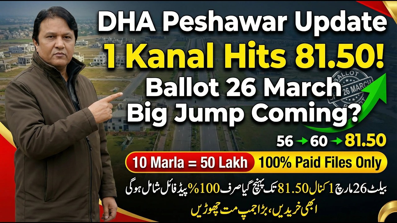 DHA Peshawar Big News: March 26 Ballot Update & New Development Charges 1K, 10M, 5M Plot Prices