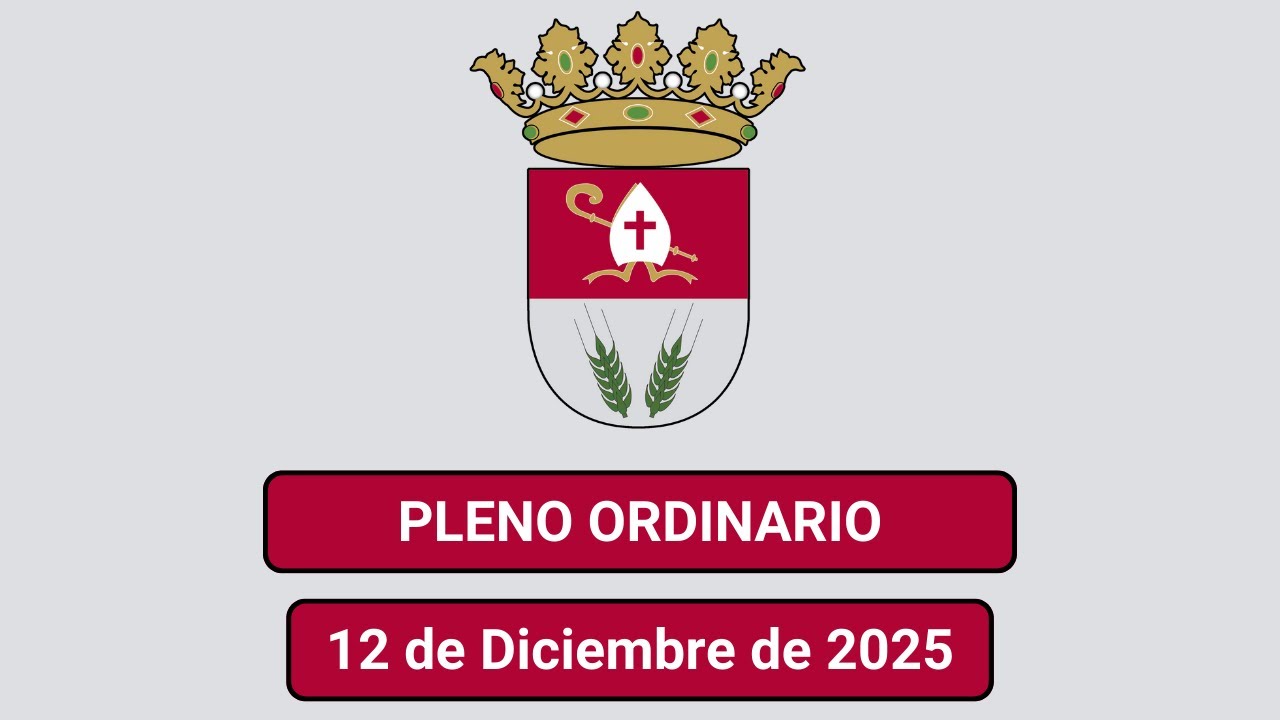 Pleno Ordinario el 12 de Diciembre de 2025