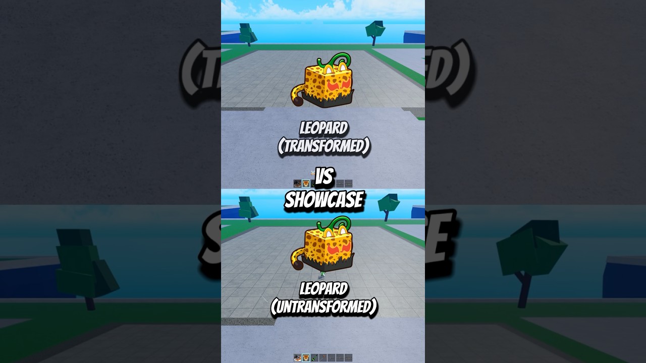 Leopard Transformed vs Leopard Untransformed #roblox #bloxfruits #bloxfruit #dispecs