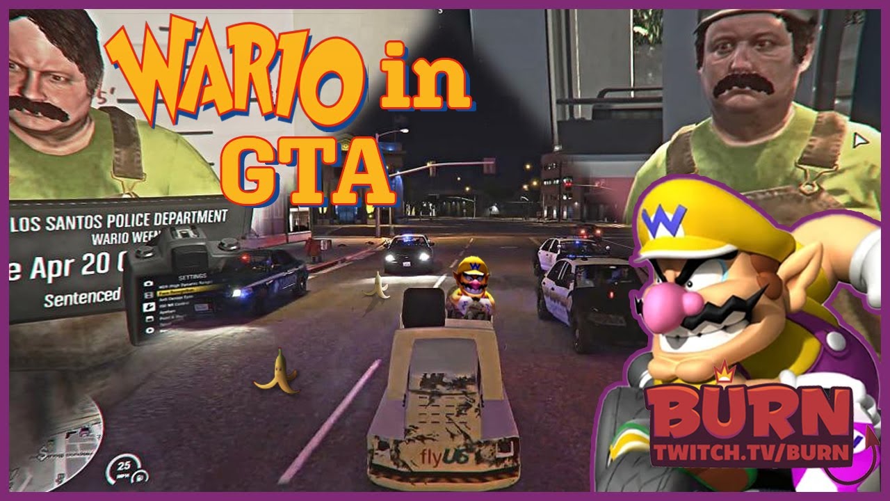 Mario Kart в GTA V? -- WARIO ПРИСОЕДИНЯЕТСЯ К LOS SANTOS FINEST!