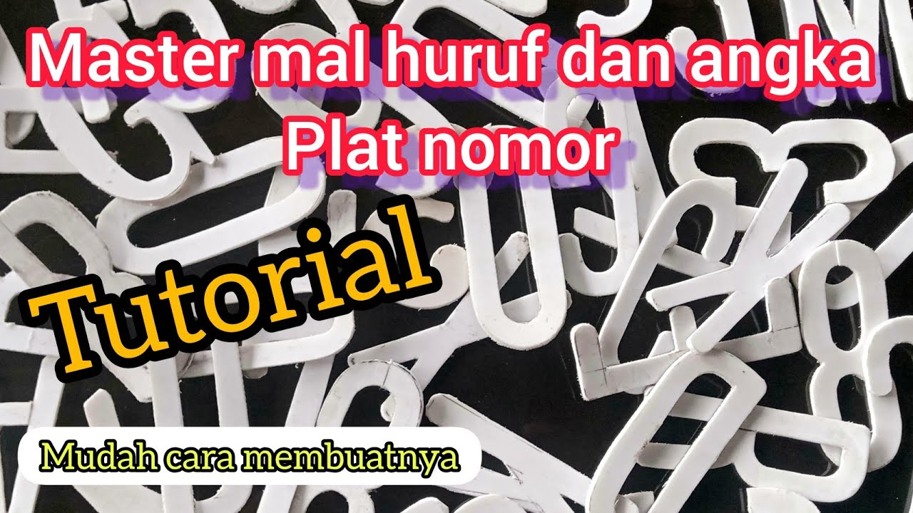 cara membuat master mal huruf dan angka plat nomor||cara simpel. #tutorial  #platnomor
