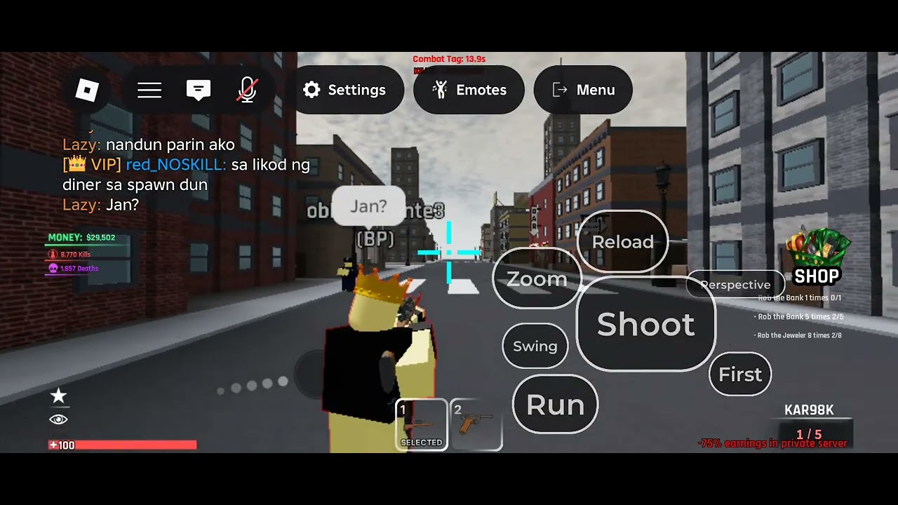 1v1 on noob #randommafiashooter 