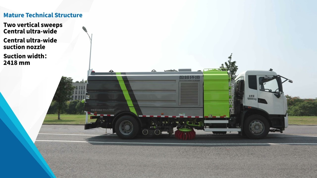 Infore Environment 18T Road Sweeper Truck with Large-volume Water Tank (ZBH5180TXSDFE6)