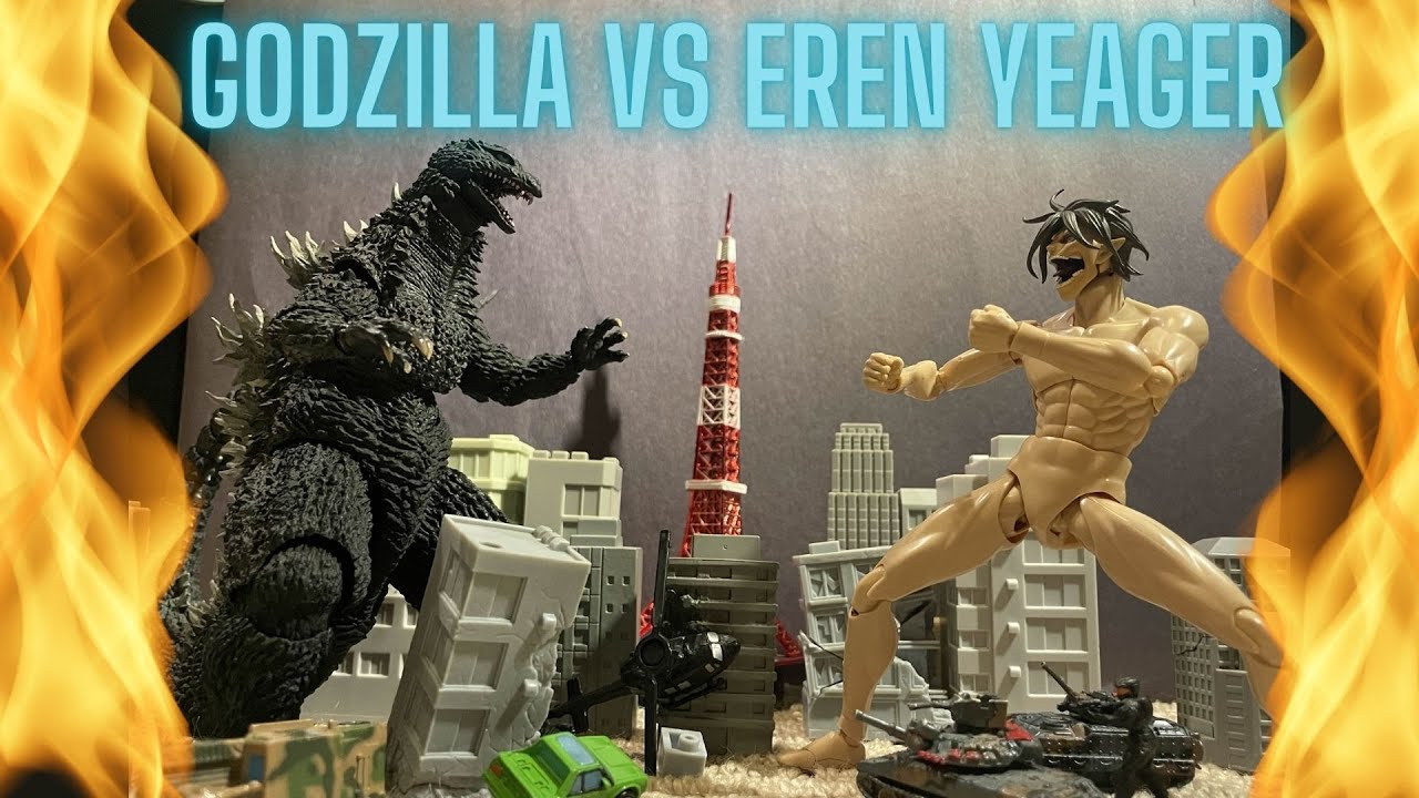 GODZILLA VS EREN YEAGER!!! STOP MOTION FAN FILM