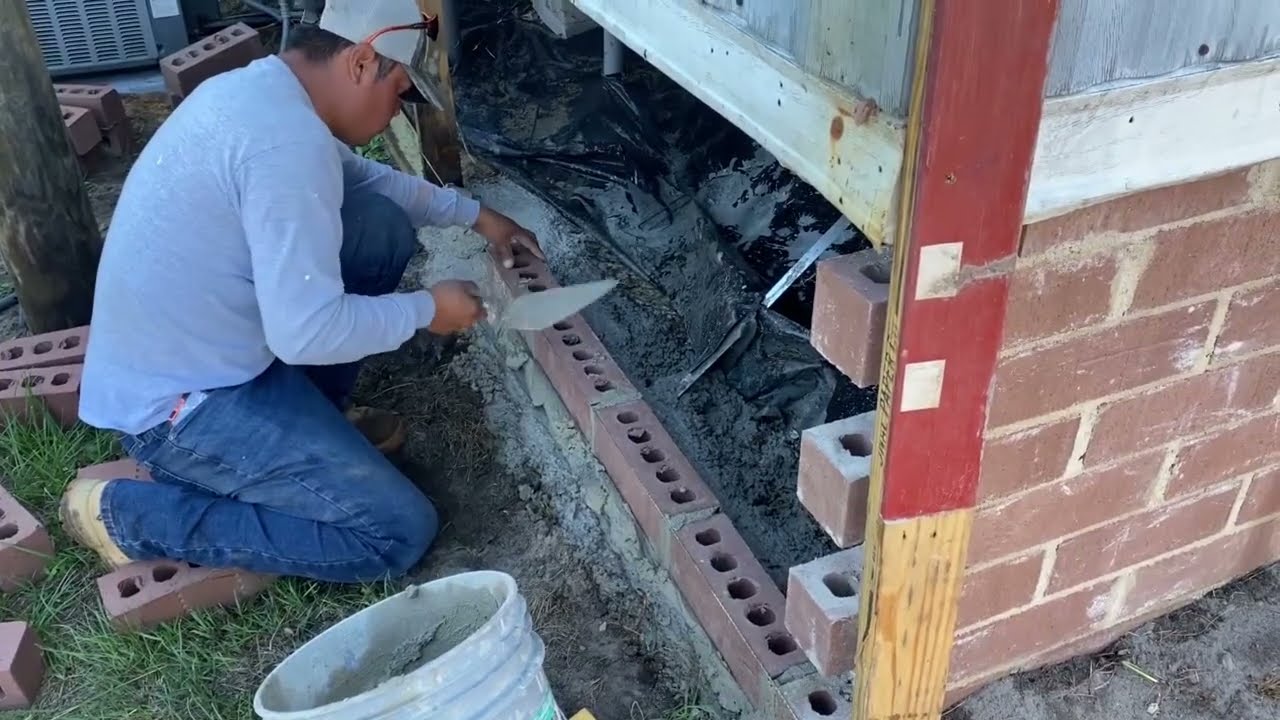 We Finished The Brick Skirting Under Our Mobile Home!