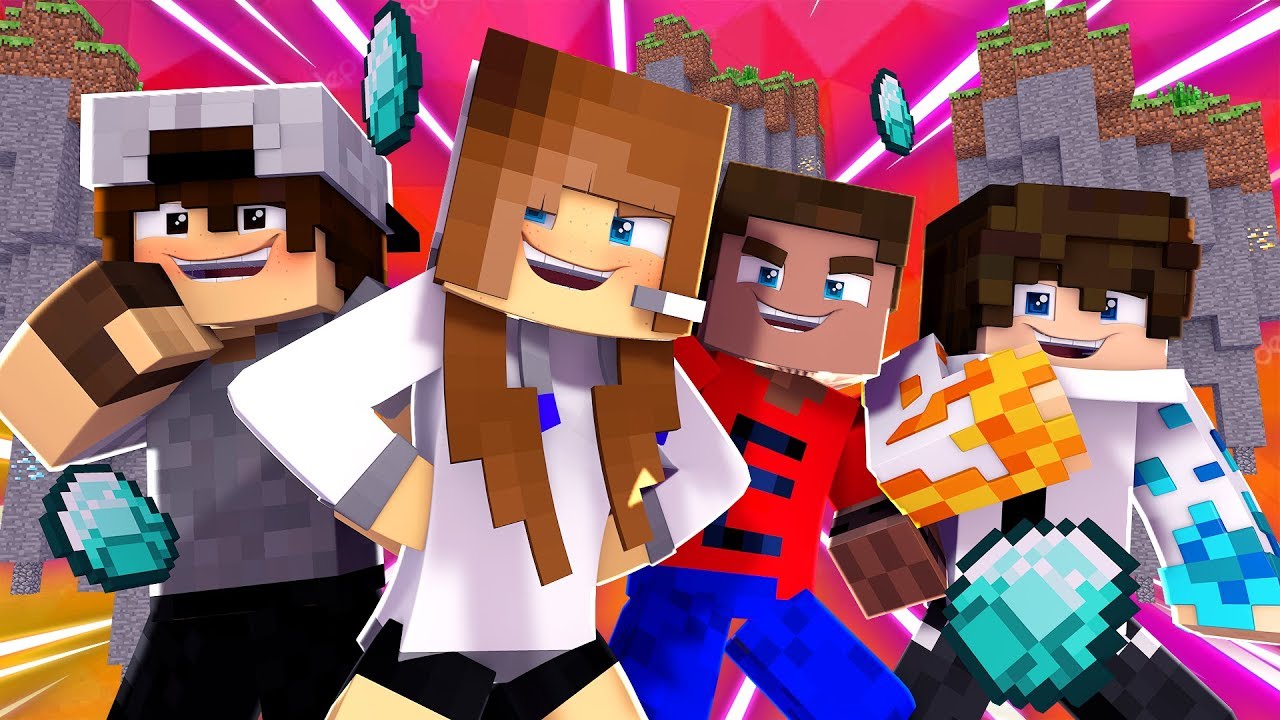 Minecraft: ILHA LUCKY BLOCK (1/2) - MINIGAME NOVO | BIBI |