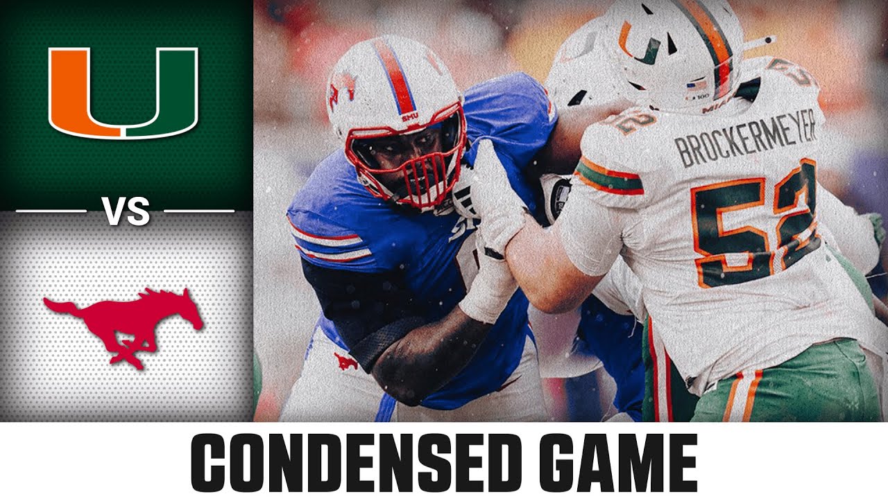 Miami vs SMU Condensed Game | 2025 ACC Football