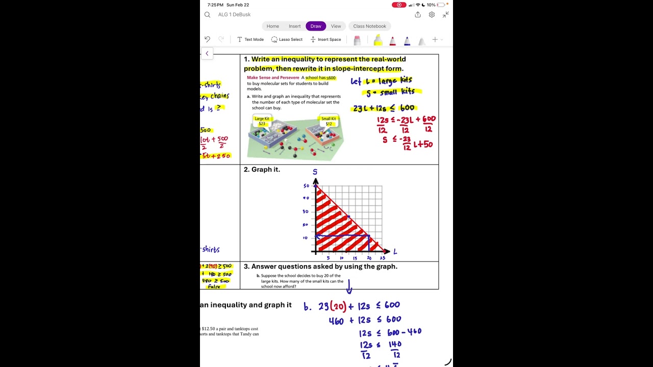 Rewrite an inequality and graph it