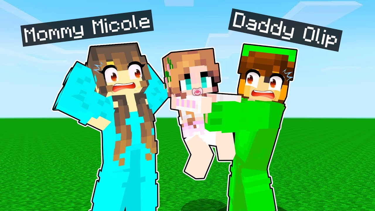 Olip and Micole Became A PARENTS In 24 Hours In Minecraft!