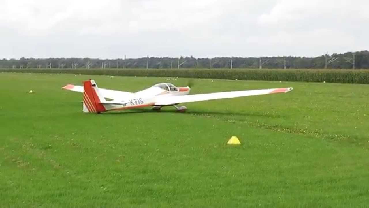 Scheibe Rotax Falke SF25C take-off (Start) at EDOI
