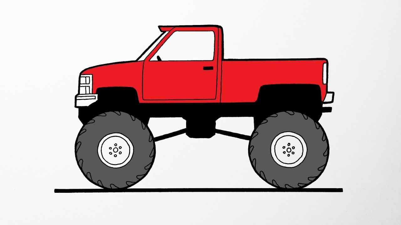 How To Draw A Monster Truck