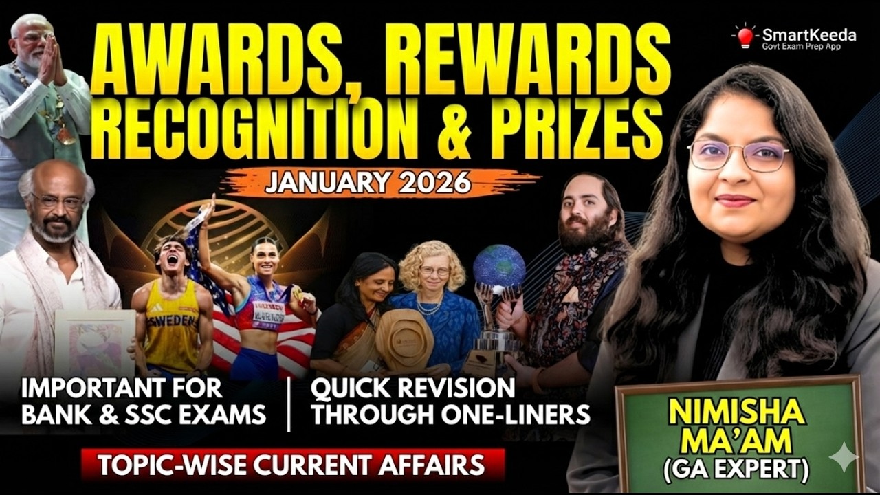 Important Awards for January 2026  |  Topic-wise Current Affairs  |  SmartKeeda