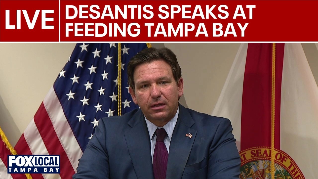 DeSantis press conference at Feeding Tampa Bay