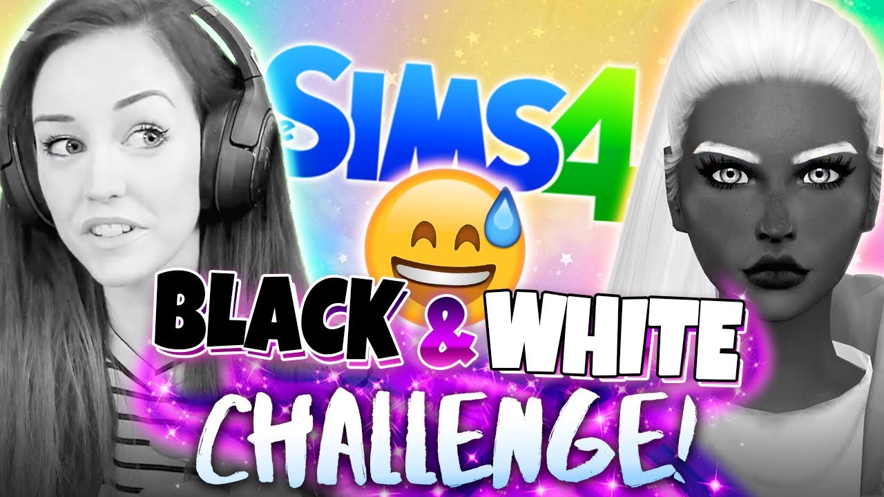 BLACK AND WHITE CHALLENGE! - SUPER HARD!!! 😅 (The Sims 4 CAS)