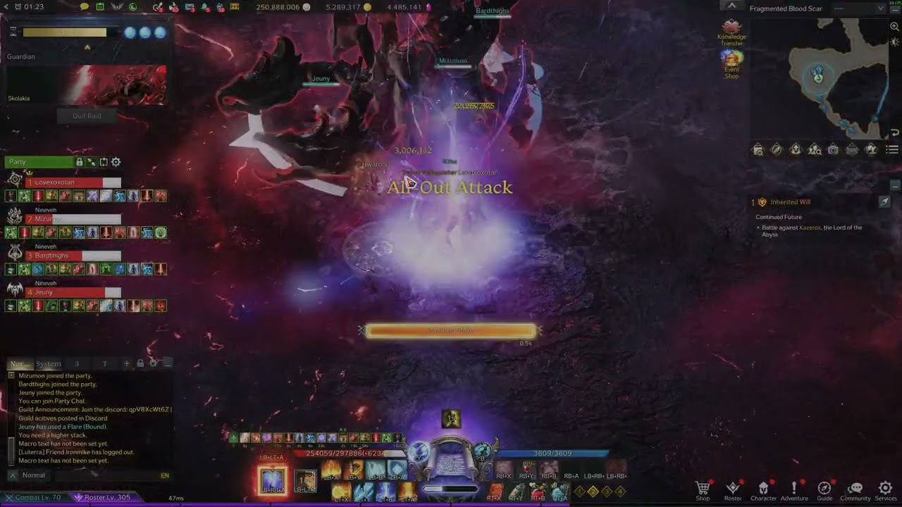LOST ARK Skolakia 1680 Guardian Raid on Igniter Sorc Sorceress Quick Reclear 3 mins [CONTROLLER]