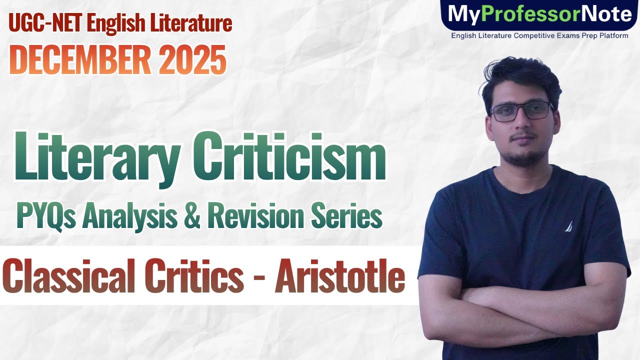 UGC NET English 2025 Preparation Series | Aristotle - Literary Criticism PYQs Analysis & Revision