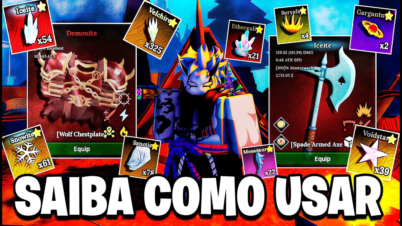 COMO USAR os MINERIOS do MUNDO 3 do JEITO CERTO no THE FORGE!!!