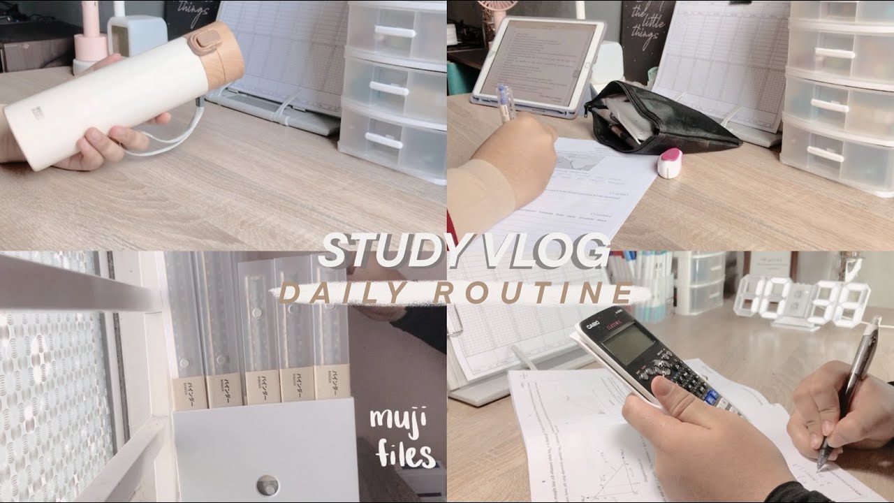 #8💫Study Vlog Malaysia ✨/daily routine/mini unboxing/organizing books/