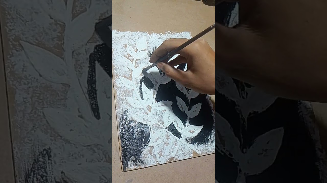 ✨ Golden Leaves Art | Handcrafted #viral #feed #viralvideo #craftaura.07